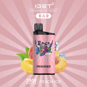 iget bar peach ice 3500 puffs disposable vape