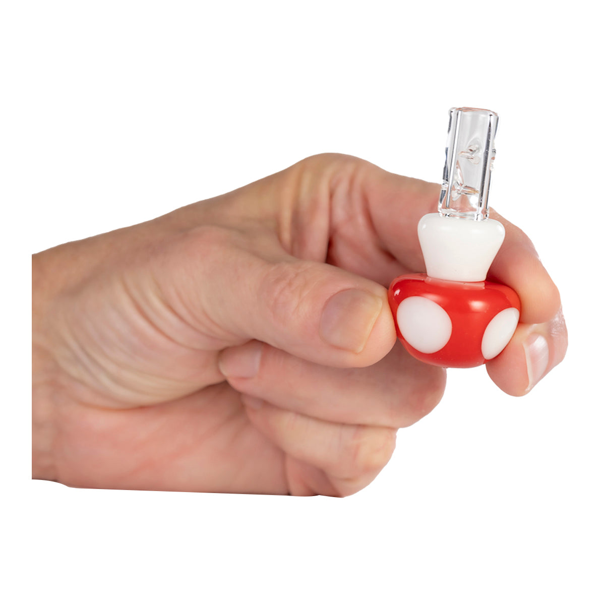 potv x empire glass red & white mushroom potv x empire glass red & white mushroom