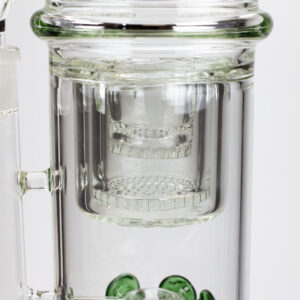 17 inches h2o glass water bong with double layer honeycomb