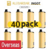Alibarbar Ingot 9000 puffs-40 pack Multiple flavors import placeholder for 19334
